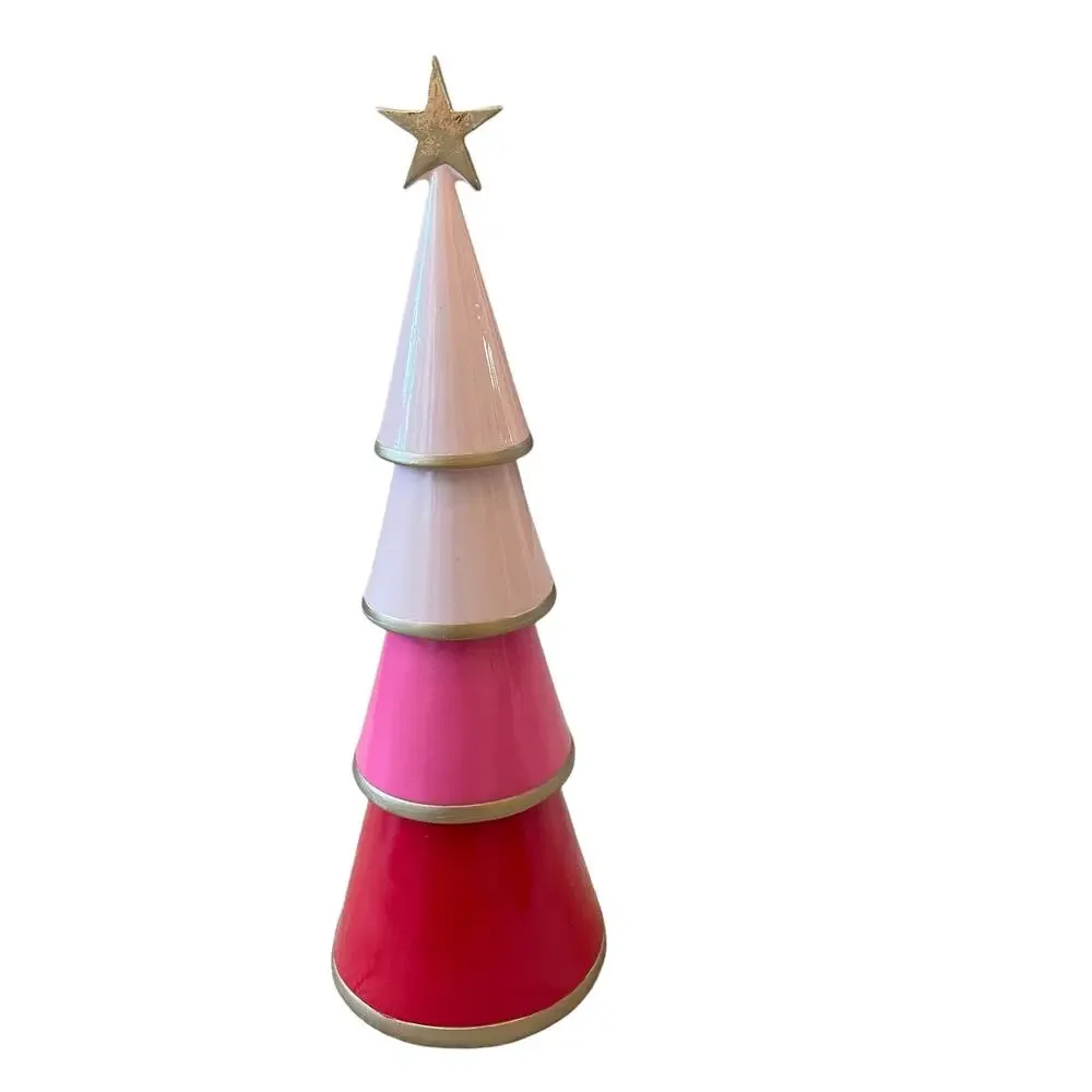 CUPCAKES AND CASHMERE Pink Christmas Tree with Gold Star 2024 NEW